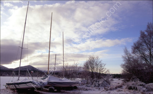 Frozen Loch. Loch Morlich.